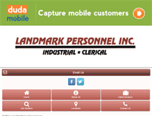 Tablet Screenshot of landmark-personnel.com